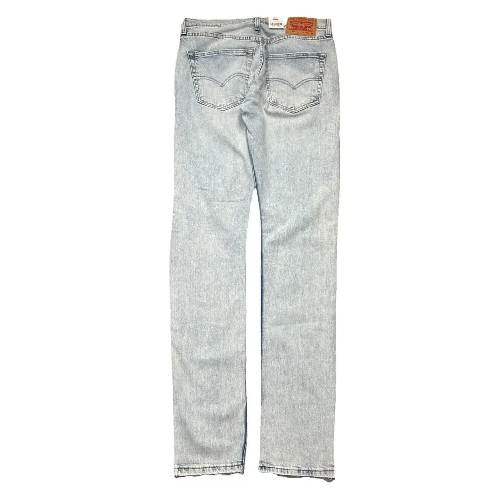 Levi's 512 Slim Taper Jeans Mens 32x36 Measures 32x35.5 Blue Distressed Stretch